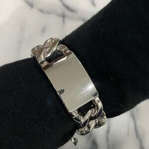 H&M Silver Curb Chain Stretch Bracelet